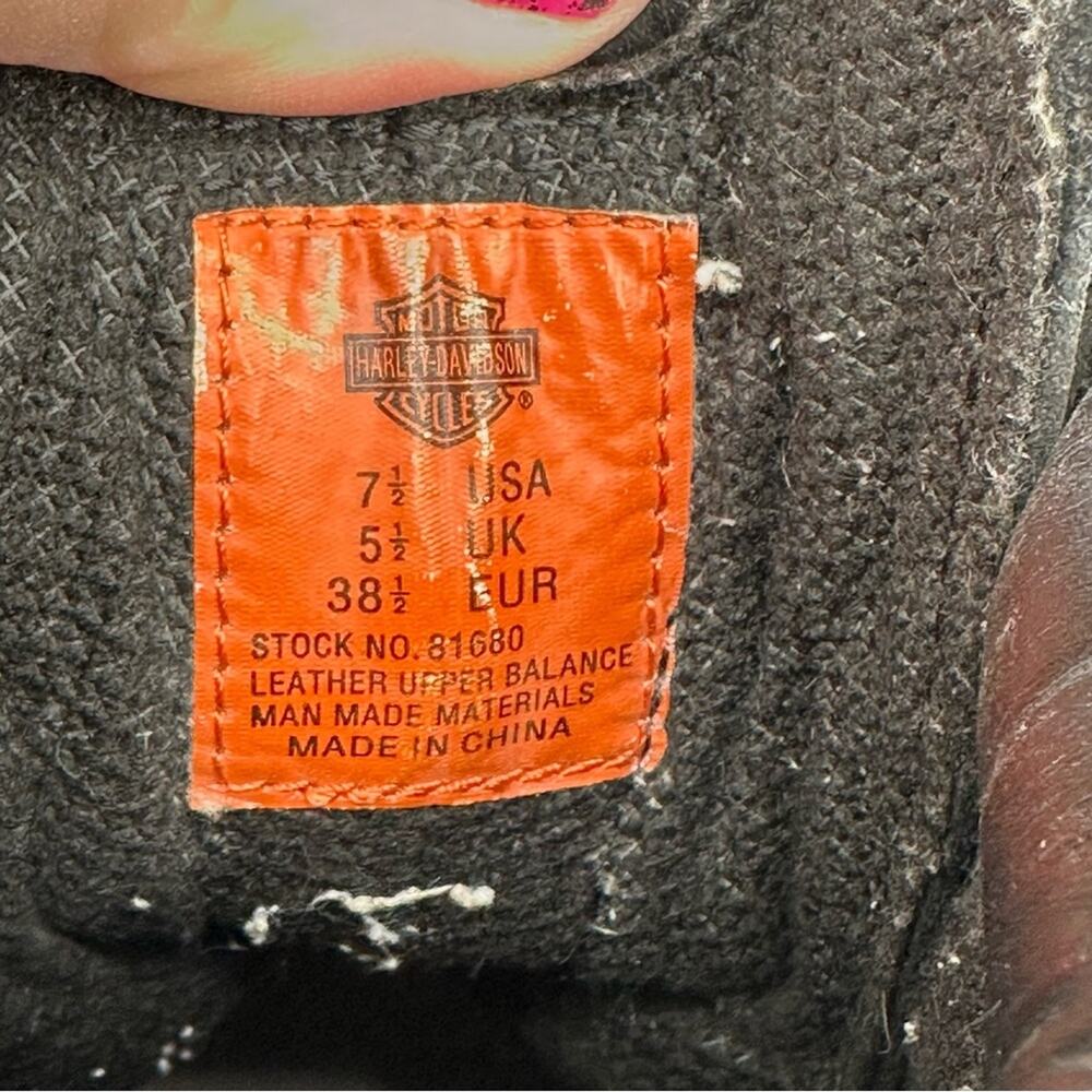 Harley-Davidson Men’s Brake Light Leather Riding Boots - BLACK - Picture 11 of 14